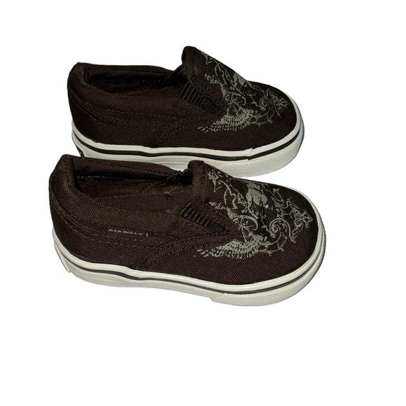 AIRWALK Infant Toddler Boy's Brown Slip-ons Size 3W - Picture 2 of 5